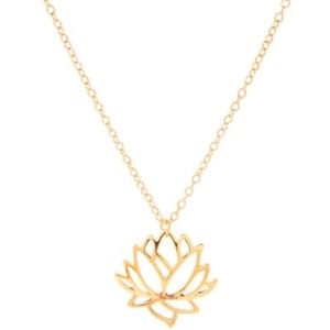 Gold Lotus Flower Necklace